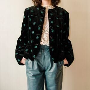 GUY LAROCHE PARIS COUTURE Velvet Embroidered Jacket